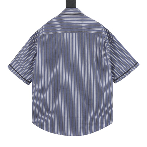 Balenciaga striped short -sleeved shirt