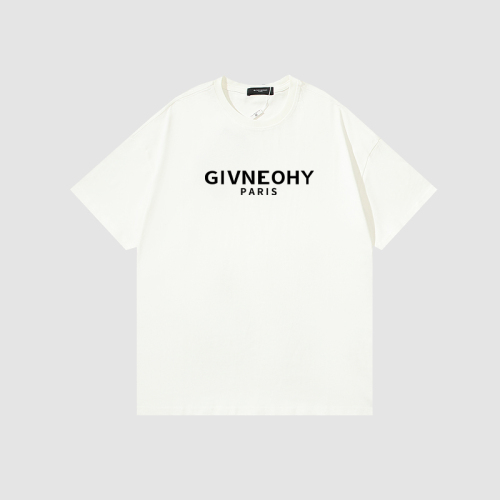 Givenchy 23 spring and summer big shark printing pattern casual round collar short -sleeved couple model
