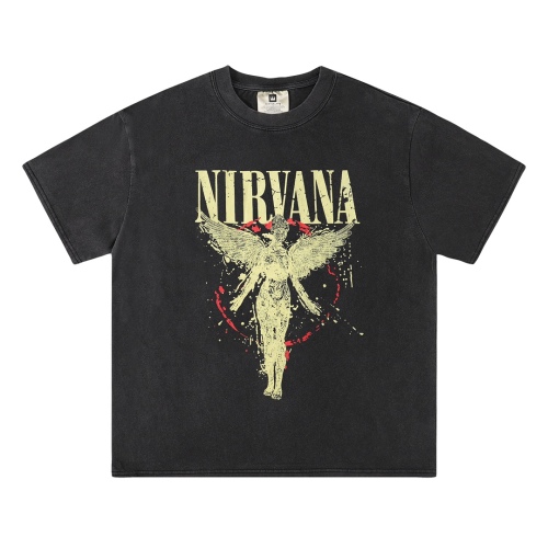 Vintage Nirvana Angel T -shirt T -Street Retro Loose Short Sleeve