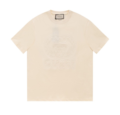 Gucci 23ss classic logo pressing flower short -sleeved T -shirt