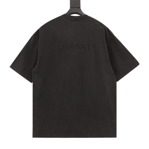 Balenciaga small letters embroidered round neck short sleeves