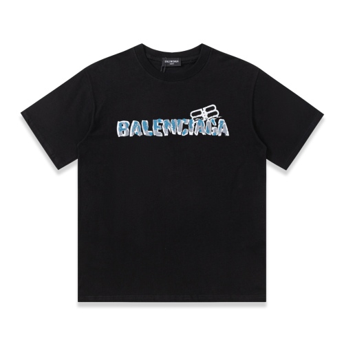 Balenciaga 23SS embroidery print pattern short -sleeved T -shirt
