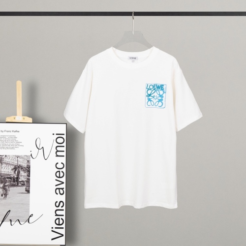 Loewe embroidery print logo short -sleeved T -shirt
