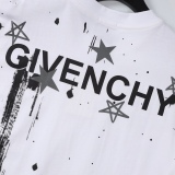 Givenchy pentagram graffiti splash ink letter print short sleeves