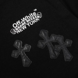 Chrome Hearts Heavy Industry Sticker Embroidered Cross Short Sleeve T 桖