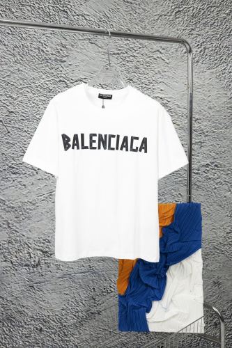 Balenciaga tape printing round neck short sleeves