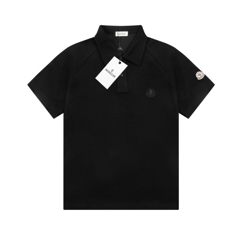 Moncler logo Black Samurai League can like chest hardware black labels lapel POLO shirt short sleeves