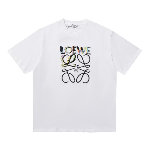 LOEWE 2023 Summer Campaign Gradient Pixel Embroidery Short -sleeved T -shirt