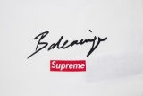 Balenciaga X Supreme 2023 Fall Spring and Summer Co -branded Series Making Old Signature LOGO Short Sleeve T -shirt