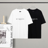 Givenchy 2022GVC's incomplete LOGO printing round collar clue short -sleeved T -shirt