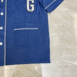 GUCCI 23SS Early Autumn Alphabet Embroidery Baseball Short -sleeved Shirt