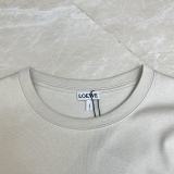 Loewe 23FW letter embroidered flower round neck short -sleeved T -shirt