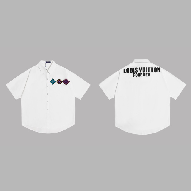 Louis Vuitton letters short -sleeved shirt