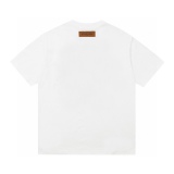 Louis Vuitton Limited Blue Line Embroidery LOGO Short -sleeved T -shirt