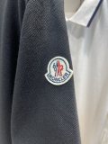 Moncler 2023 Jiehua neckline cuffs Exquisite logo letters embroidered beaded cotton POLO shirt