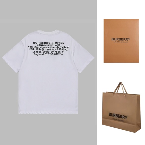 Burberry address printing cotton loose T -shirt