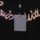 Louis Vuitton Logo Graffiti Print T -shirt