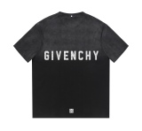 Givenchy Gradient Wash Retro Make Old Printing Short -sleeved T -shirt