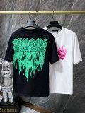 Chrome Hearts 23ss flame embroidered Brahma textbook short sleeves