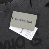 Balenciaga Washing Letter Printing Yuanneer Short Sleeve