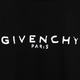 Givenchy 2022GVC's incomplete LOGO printing round collar clue short -sleeved T -shirt