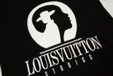Louis vuitton 23ss portrait logo letter short sleeve couple model