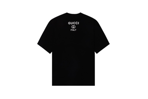 GUCCI 23SS dual g glasses foam printed short -sleeved T -shirt