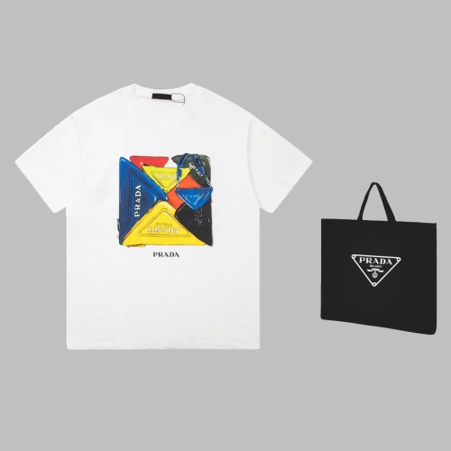 Prada 23SS Pre -pattern printing △ Triangle short -sleeved T -shirt