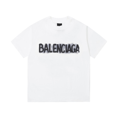 Balenciaga 23s hand -painted print short sleeve