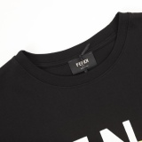 Fendi Bear Bear Printing Short -sleeved T -shirt