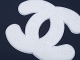 CHANEL Middle C towel embroidered blue T -shirt