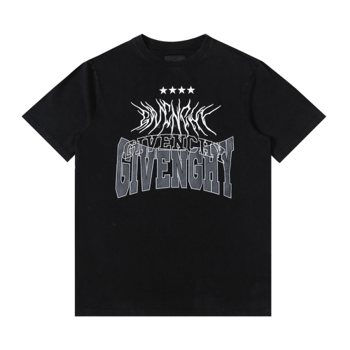 Givenchy 23SS Washing Old Letter Embroidery Short Sleeve T -shirt