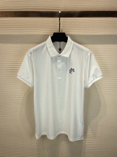 Louis Vuitton 2023 spring and summer chest logo alphabet embroidery logo brooch lapel Polo shirt