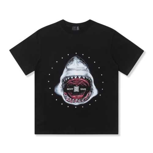 Givenchy 23ss rivet drill shark head print short -sleeved T -shirt