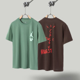 Travis Scott Cactusjack X Jordan joint inverted hook pattern printing short -sleeved T -shirt