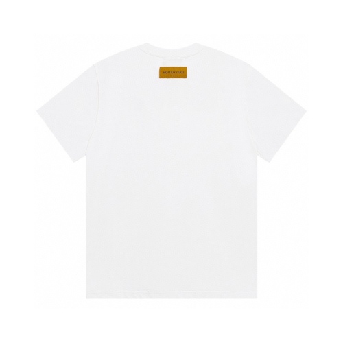 Louis Vuitton 23SS denim weed chain letter logo round neck T -shirt