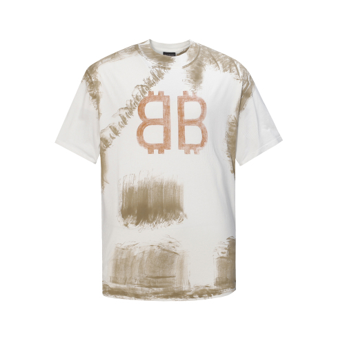 Balenciaga Double B Heavy Industry Washing Hand -painted Door -Dirty Picking Craftsmanship hand -painted
