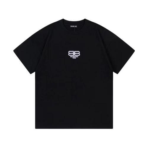 Balenciaga 2023 spring and summer digital before embroidery dual b letter logo couple short -sleeved T -shirt