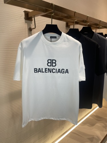 Balenciaga 2023 embroidered logo short -sleeved T -shirt couple model