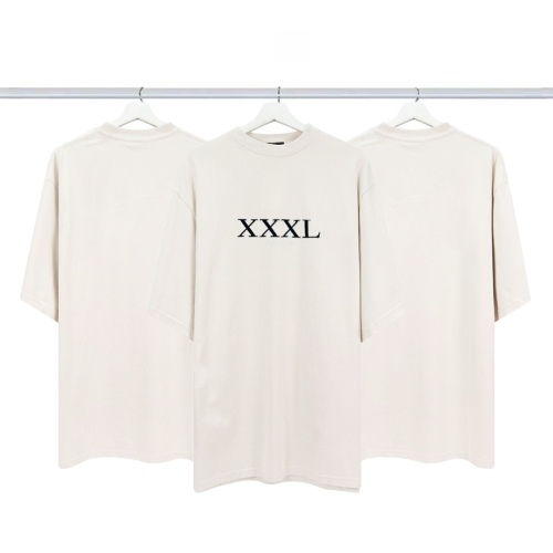 Balenciaga XXXL letter embroidery water washing short sleeves