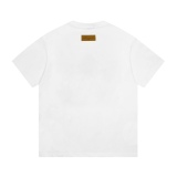 Louis Vuitton mosaic photo velvet foam printed casual short -sleeved T -shirt