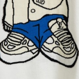 Louis Vuitton 2023 Cartoon Knitting Round Neck Short -sleeved T -shirt