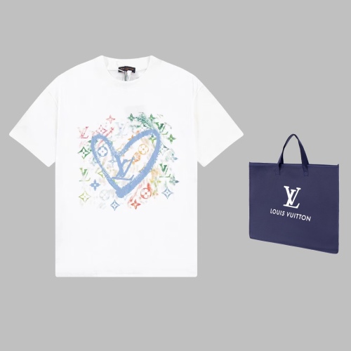 Louis Vuitton 23SS 520 Limited Model Full Printing Color Color Placing Crow Printing Short -sleeved T -shirt