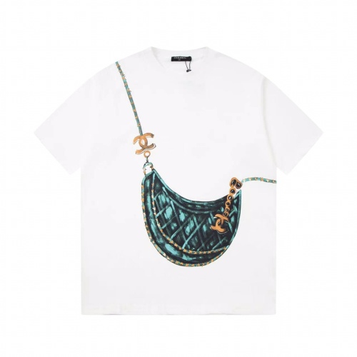Chanel hand -painted bag short -sleeved T -shirt
