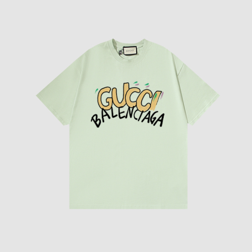 Gucci X Balenciaga 2023 Summer joint printing T -shirt couple model