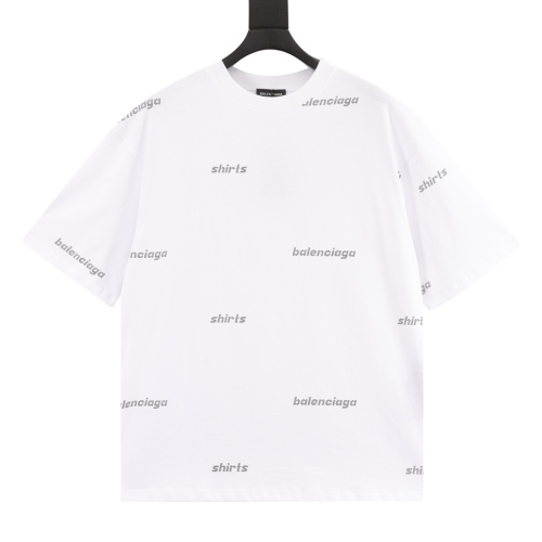 Balenciaga barrage printing round neck short sleeves