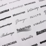 Balenciaga barrage printing round neck short sleeves