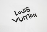 Louis Vuitton 23SS instrument Short -sleeved combing cotton color fixed dyeing process loose casual couple model