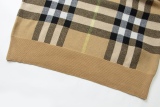 Burberry checkered silk hair blewed shit sweater woven sweater, short -sleeved OS large version pair version