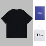 Dior 2023 Spring and Summer Series Couple Classic Alphabet Cotton Quality Round Neck Short -sleeved T -shirt
